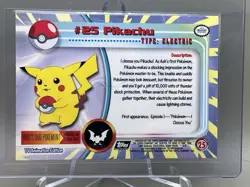 Topps Series 1 1999 TV Animation Ed PIKACHU #25 Pokemon Character Card - Image 2