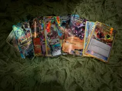 Bulk Assorted Pokemon Cards, 12 Rare Cards And Gen 7 Solgaleo & Lunala Tin - Image 3