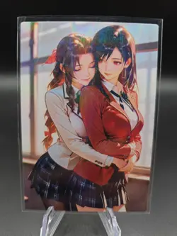 Tifa Lockhart Aerith Final Fantasy Anime Waifu Card Doujin ACG Goddess Holo - Image 2