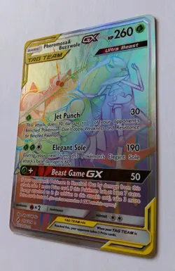 Pheromosa & Buzzwole GX 215/214 - Unbroken Bonds - Pokemon Card - NM Secret Rare - Image 2