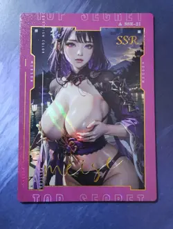 SSR-21 Raiden Shogun Genshin Impact Goddess Story TCG Holo Sexy Anime Waifu Card - Image 1