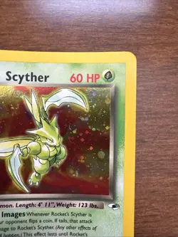 Pokemon Gym Heroes Holo-Rocket's Scyther Card 13/132 Excellent Condition - Image 3