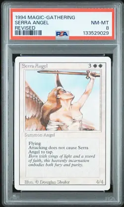 1994 MTG Revised Serra Angel - PSA 8 - Image 1