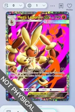Pokemon TCG POCKET - Mega Lopunny Full Art 2⭐, Crimson Blaze, English - Image 1