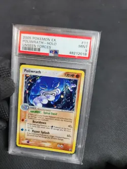 2005 Pokemon EX Unseen Forces Poliwrath #11 Holo Graded Slab PSA 9 MINT Pokemon - Image 2