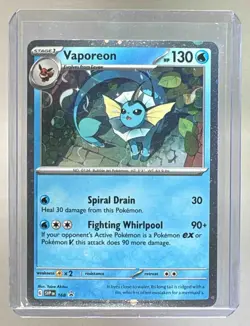 Vaporeon 2023 Pokemon Scarlet Violet Black Star Promo - SVP EN #168 (A) - Image 1