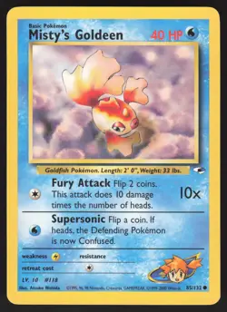 Misty's Goldeen 85/132 Common Pokemon TCG Gym Heroes VLP - Image 1
