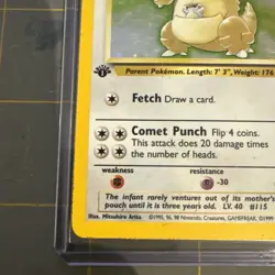 Pokemon TCG Jungle 1st Edition Kangaskhan Holo Rare 5/64 - Image 5