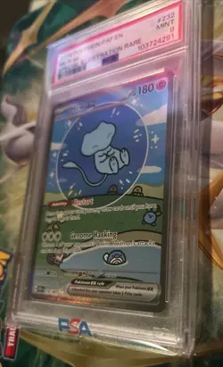 Pokemon TCG Mew #232 Paldean Fates Full Art Rare PSA 9 - Image 2