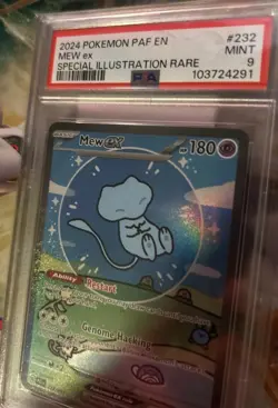 Pokemon TCG Mew #232 Paldean Fates Full Art Rare PSA 9 - Image 3