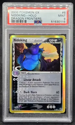 PSA 9 Nidoking Delta Species Holo 6/101 Dragon Frontiers 2006 - Pokemon TCG - Image 1
