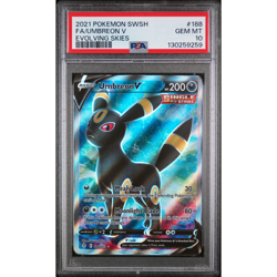 PSA 10 GEM MINT Pokemon Umbreon V Evolving Skies Full Art 188/203 - Image 1
