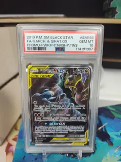 Garchomp & Giratina GX SM193 Tag Team Alt Art SM Promos Team Up PSA 10 Pokemon - Image 1