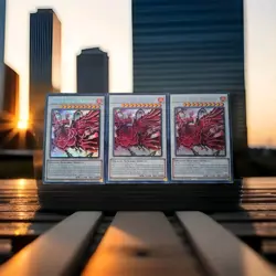 3 X Ruddy Rose Dragon (MP22-EN077) Prismatic Rare 1st Edition Yu-Gi-Oh!!! - Image 1