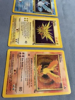 Pokemon TCG Jungle Unlimited Bird Tro Moltres Articuno Zapdos Holo Rare Card MP - Image 2