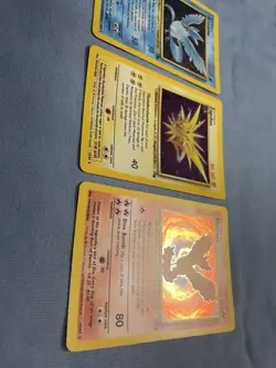 Pokemon TCG Jungle Unlimited Bird Tro Moltres Articuno Zapdos Holo Rare Card MP - Image 3