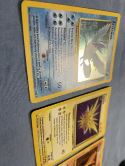Pokemon TCG Jungle Unlimited Bird Tro Moltres Articuno Zapdos Holo Rare Card MP - Image 4