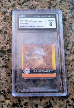 Cubone / Marowak Action Flipz Premier Edition Pokemon Card #08 CGC 8 Graded 1999 - Image 1