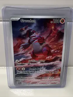 Pokemon TCG Card Groudon 199/182 Paradox Rift Illustration Rare Holo - FAST SHIP - Image 1