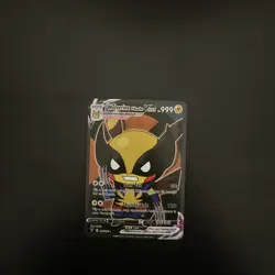 Wolverine Pikachu VCOS Pokemon Card Holo Cosplay ART - Image 1