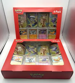 2x Pokemon 151 4 Pack Mini Tins + 4 Promo Cards Sam's Club Bundle LOT of 2 - Image 1