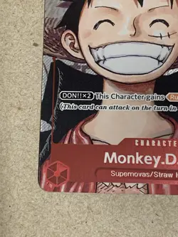 One Piece TCG 25th Premium Alt Art Monkey D Luffy P-001 Promo Card NM English - Image 5