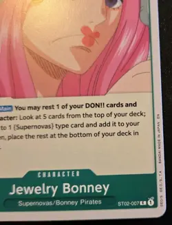 Jewelry Bonney ST02-007 Common The Best Vol. 2 One Piece Card Game - Image 5