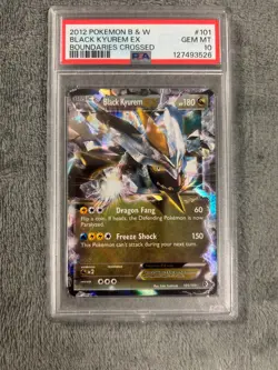 PSA 10 Black Kyurem EX Ultra Rare Holo Card 101/149 Boundaries Crossed 2012 - Image 1