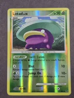 Lotad (Shiny) SH4-12 Platinum Reverse Holo Pokemon Card TCG - Image 1