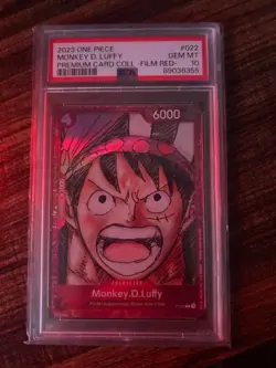 2023 One Piece, Monkey D. Luffy, Premium Card Collection Film Red, #022, PSA 10 - Image 1