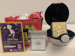 Pokemon Mewtwo 23k Gold Plated Trading Card Burger King Promo 1999 - Image 1
