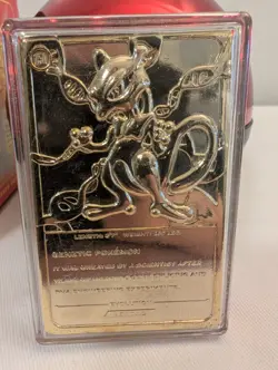 Pokemon Mewtwo 23k Gold Plated Trading Card Burger King Promo 1999 - Image 2