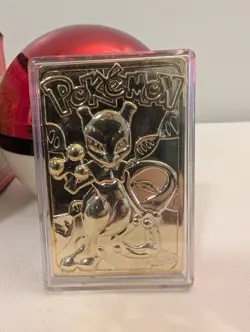 Pokemon Mewtwo 23k Gold Plated Trading Card Burger King Promo 1999 - Image 3