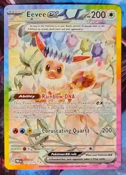 Pokemon Eevee EX Prismatic Evolutions Card 167 Special Illustration Rare NM-MT - Image 1