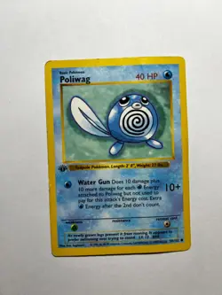 POLIWAG Pokemon Card - WOTC - 1st Edition - Base Set - Shadowless - 59/102 - Image 1