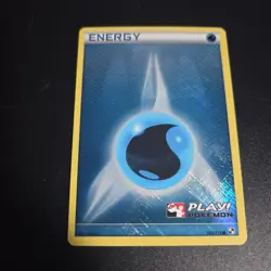 Pokemon WATER ENERGY Card 107/114 Holo B&W League Promo - Image 1