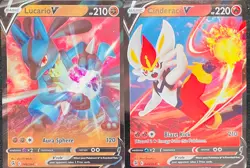 2021 POKEMON V FUSION STRIKE FULL ART ULTRA RARE HOLO - 2 CARD LOT - Image 1