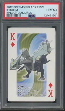 2012 Pokemon Black 2 Playing Cards King Of Diamonds Kyurem Gem Mint PSA 10 - Image 1