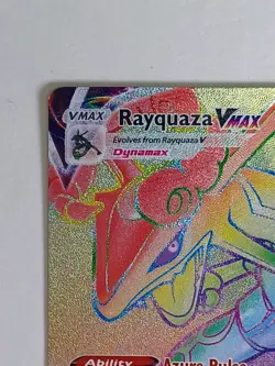 Pokemon TCG Rayquaza VMAX Holo Rainbow Secret Rare Card Evolving Skies 217/203 - Image 3
