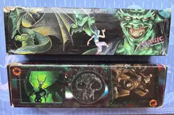 RARE Vintage 1998 Card Storage Box Black Juzam Djinn Magic the Gathering x2 - Image 2