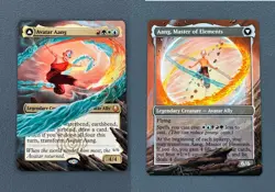 Avatar Aang MTG Avatar The Last Airbender Hand Painted Extended Full Altered Art - Image 1