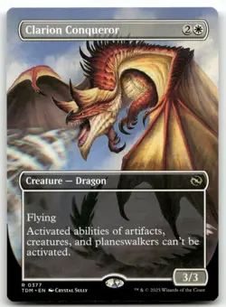 Clarion Conqueror (Borderless) #377 MTG Tarkir TDM NM X1 - Image 2