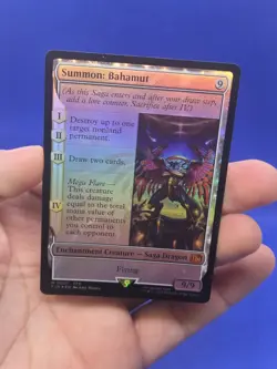 Magic the Gathering Final Fantasy Summon Bahamut 0001 Foil Mythic NM - Image 2