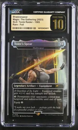 Magic the Gathering Secret Lair Tomb Raider Foil Totec's Spear CGC PRISTINE 10 - Image 1