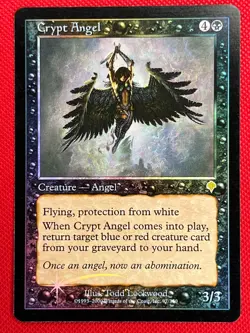 MTG Foil 1X Crypt Angel X1 Invasion Magic - Slight Play - Image 1
