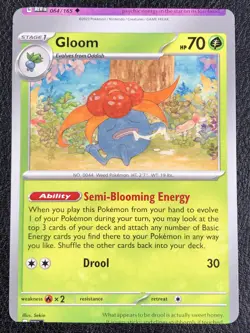 Miscut - Gloom 044/165 MEW EN 151 - Error Misprint - Pokemon TCG - Image 2
