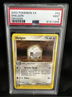 PSA 9 SHELGON #42 - 2003 POKEMON EX DRAGON - Image 1