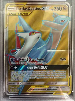 Pokemon Sun & Moon Team Up Latias & Latios GX 169/181 Full Art PSA 9 - Image 2