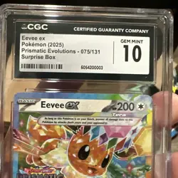 2025 Pokemon ENG - Prismatic Evolutions | Eevee ex #075 | STAMPED | CGC 10 - Image 5