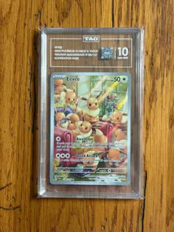 Pokemon Eevee Twilight Masquerade Illustration Rare #188 TAG 10 Gem Mint - Image 1